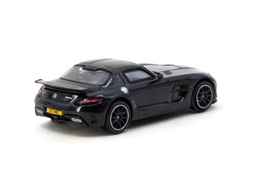 Tarmac Works 1/64 Mercedes-Benz SLS AMG Coupé Black Series Black Metallic - Singapore Special Edition - GLOBAL64