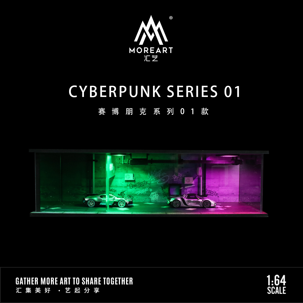 MoreArt 1:64 Cyberpunk 01 Lighted Model Set
