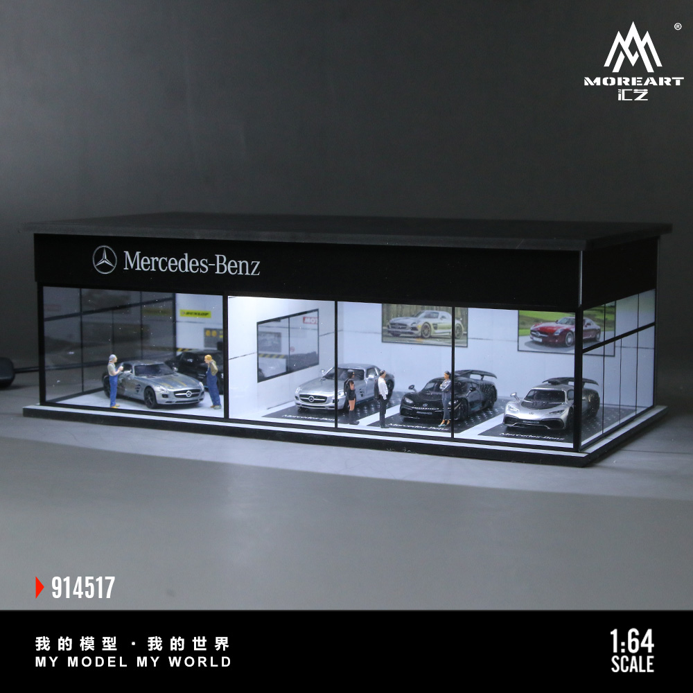 MoreArt 1:64 Mercedes-Benz - Parking Showroom Scene
