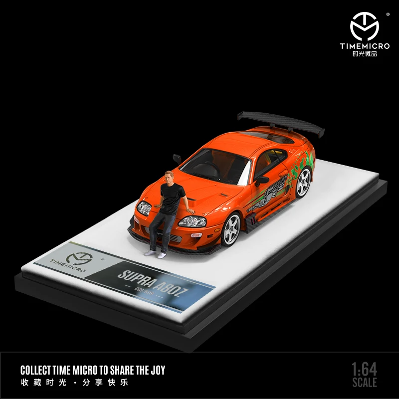 TIME MICRO TOYOTA SUPRA A80Z TRIBUTE TO CLASSIC PAUL WALKER FAST & FURIOUS WITH FIGURE