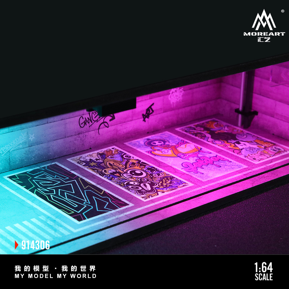 MoreArt 1:64 Cyberpunk Lighted Model Set, Model 04