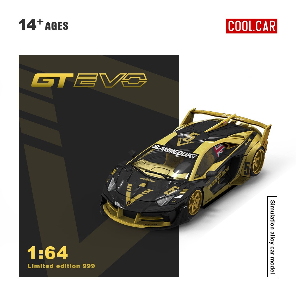 Cool Car Lamborghini GTEVO V5 black and gold painted 