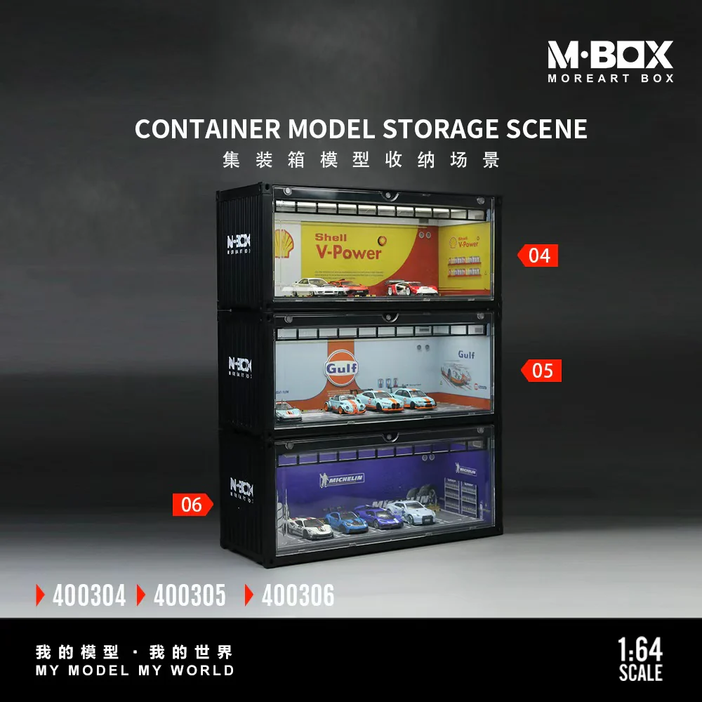 MBOX 1:64 CONTAINER MODEL STORAGE SCENE (3 Versions)