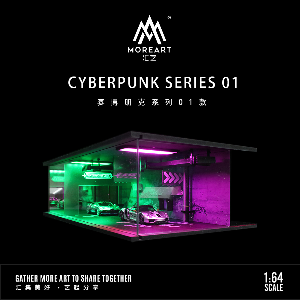MoreArt 1:64 Cyberpunk 01 Lighted Model Set