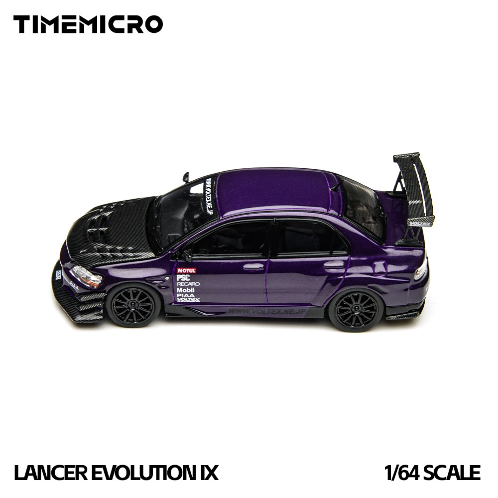 Time Micro 1:64 EVO 9 LANCER EVOLUTION IX Metal Purple Open-Top Edition 
