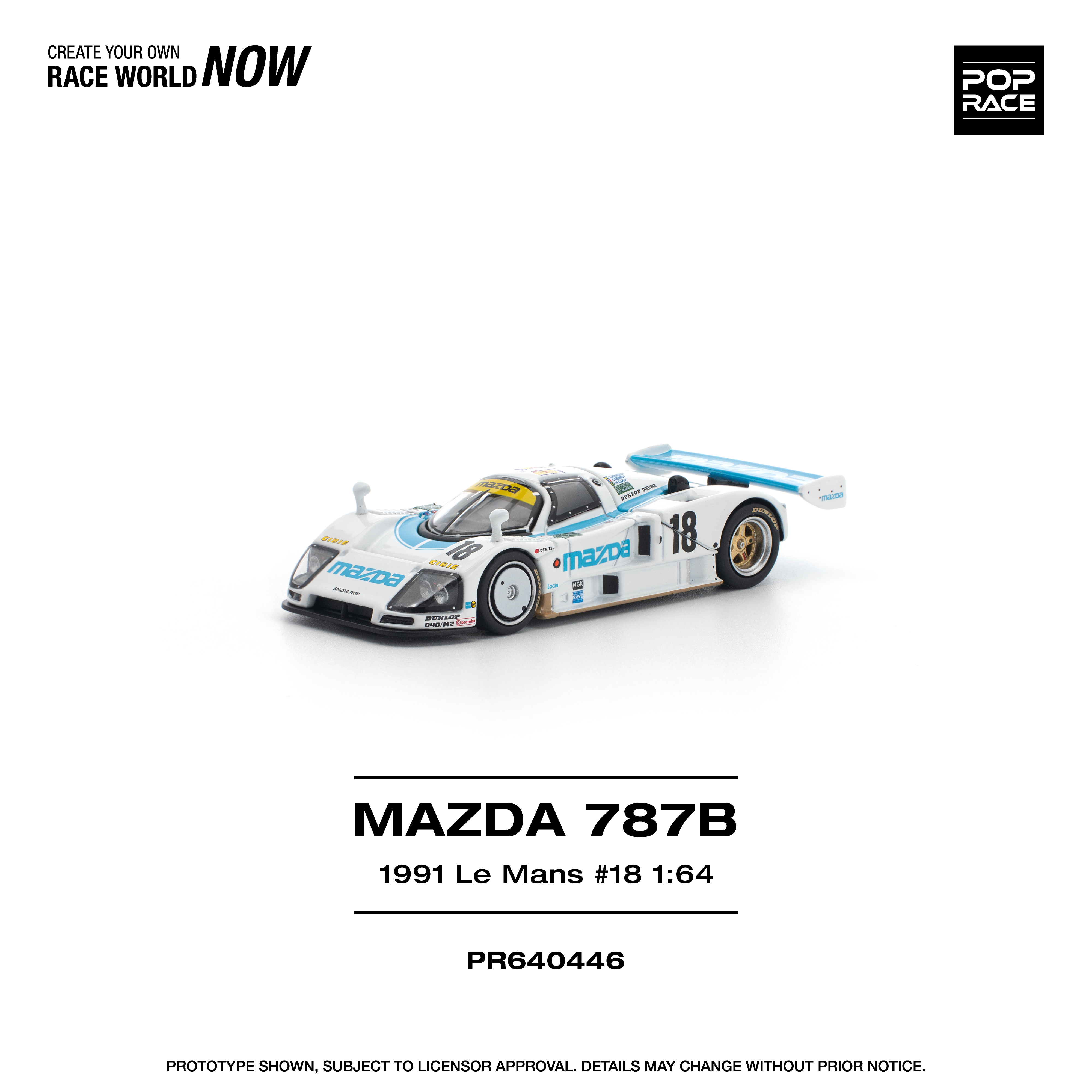 POP RACE MAZDA 787B 1991 LE MANS 24HRS #18