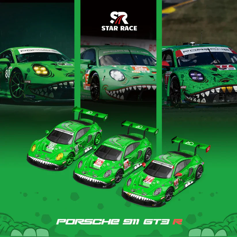 STAR RACE 1/64-Porsche 911 GT3 R - Tyrannosaurus - 3 Car Set