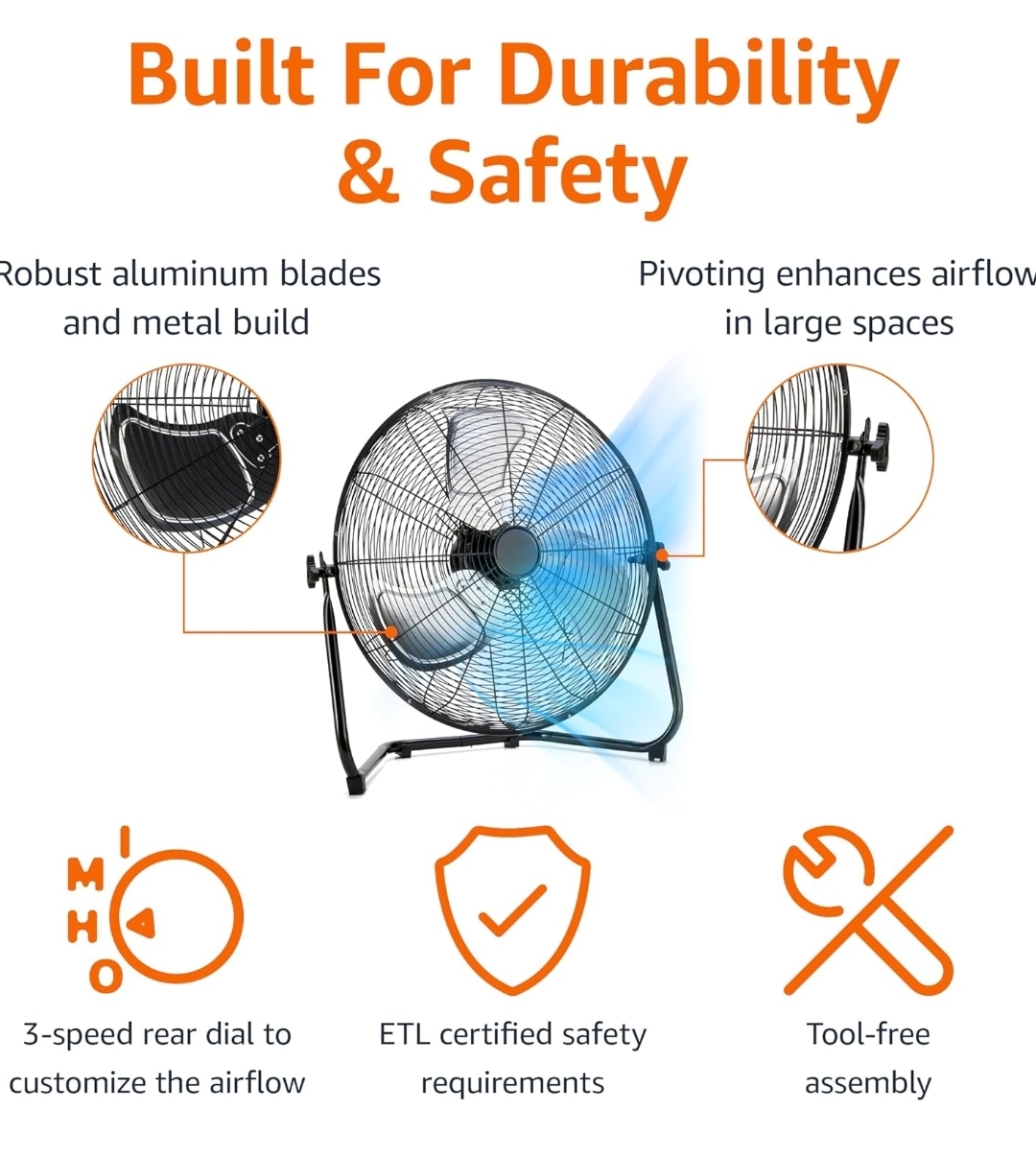 20-Inch High-Velocity Industrial Fan