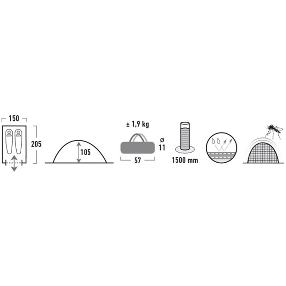 Palapinė High Peak Dvivietė