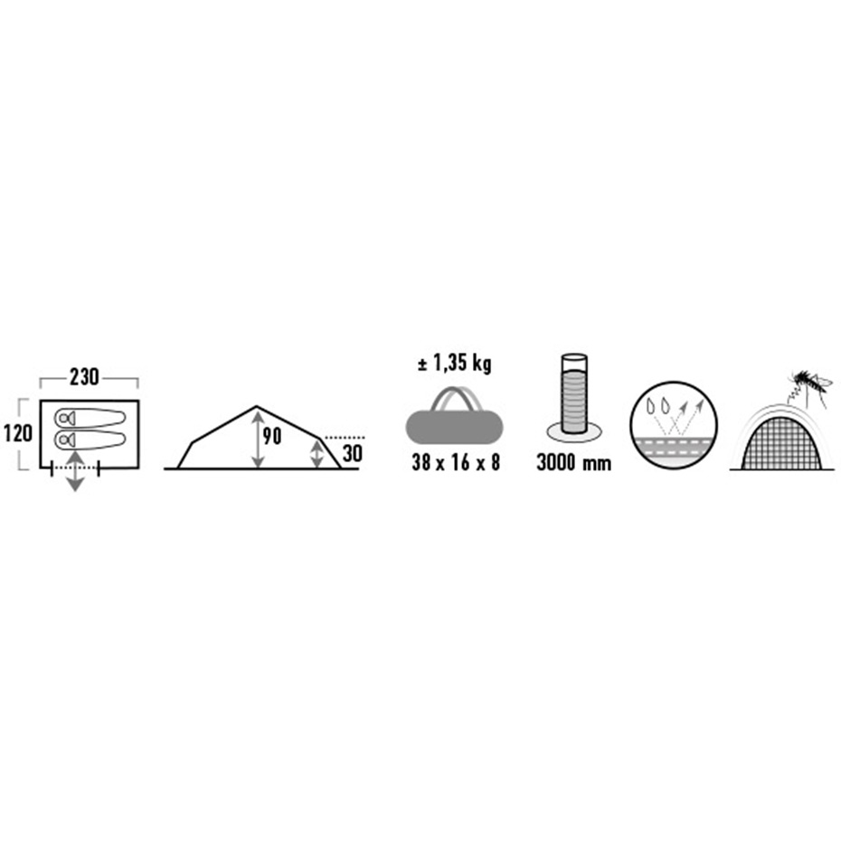 Palapinė High Peak Dvivietė