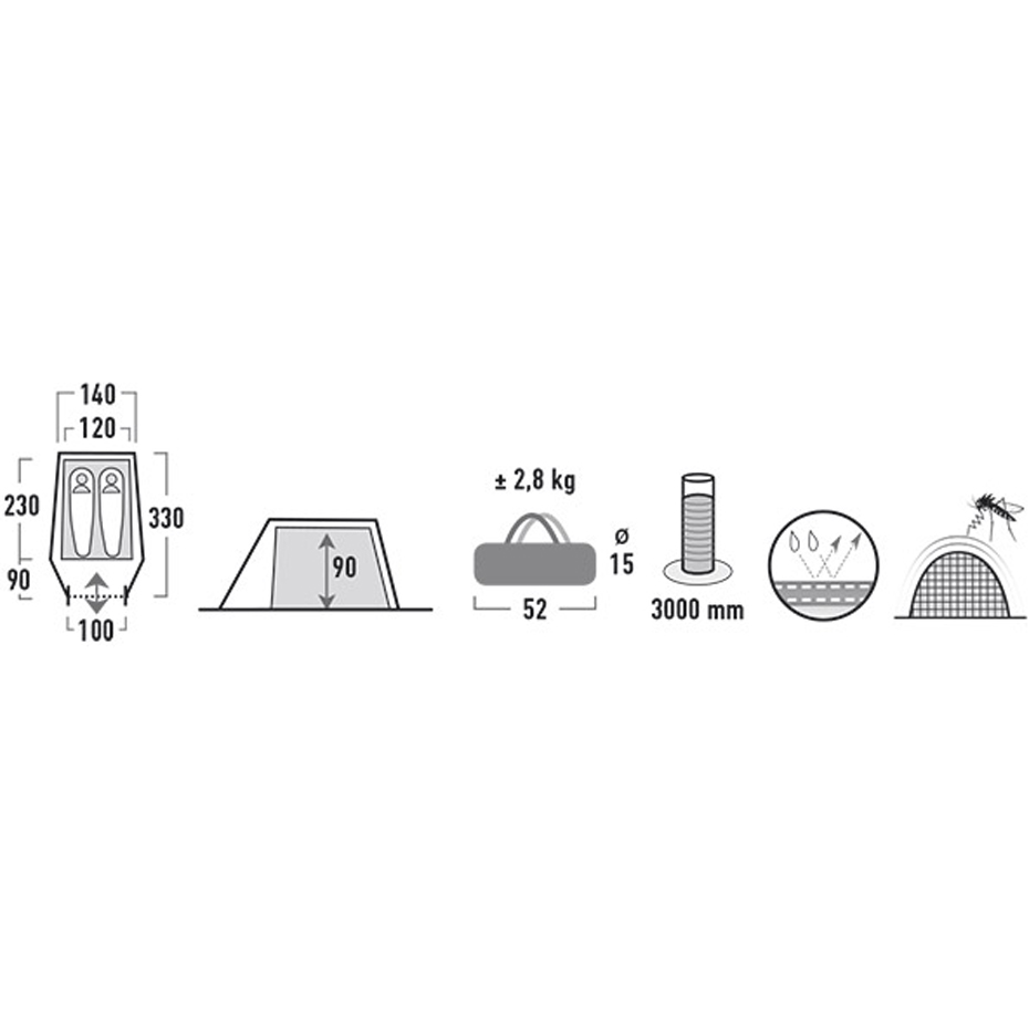 Palapinė High Peak Dvivietė