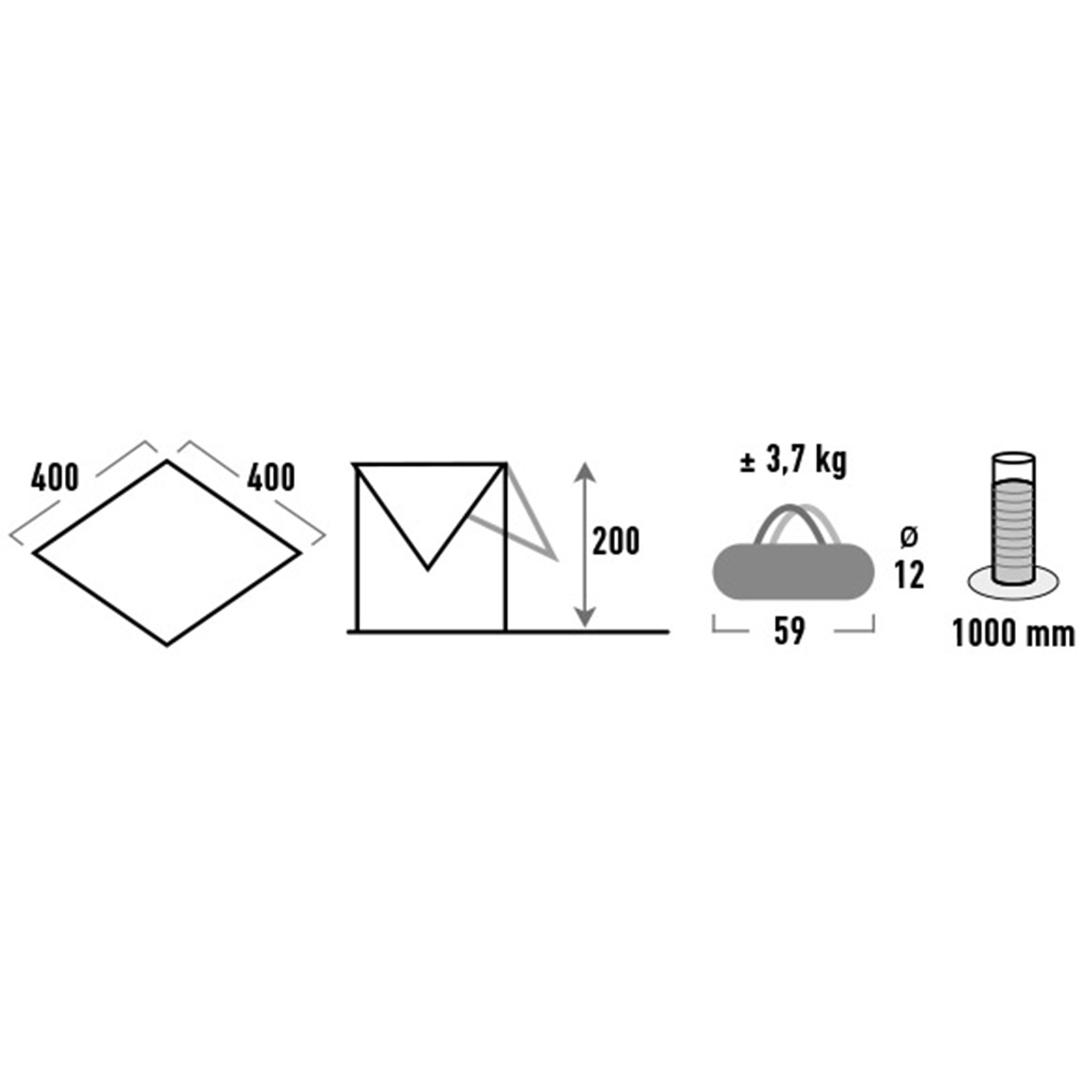 Kempingo brezentas / tentas / pavėsinė High Peak