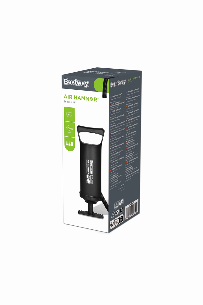 Bestway rankinė oro pompa 36 cm. Juoda