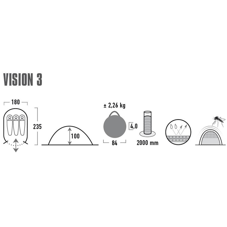 Palapinė High Peak Trivietė