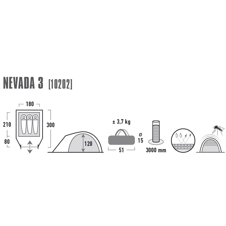 Palapinė High Peak Trivietė