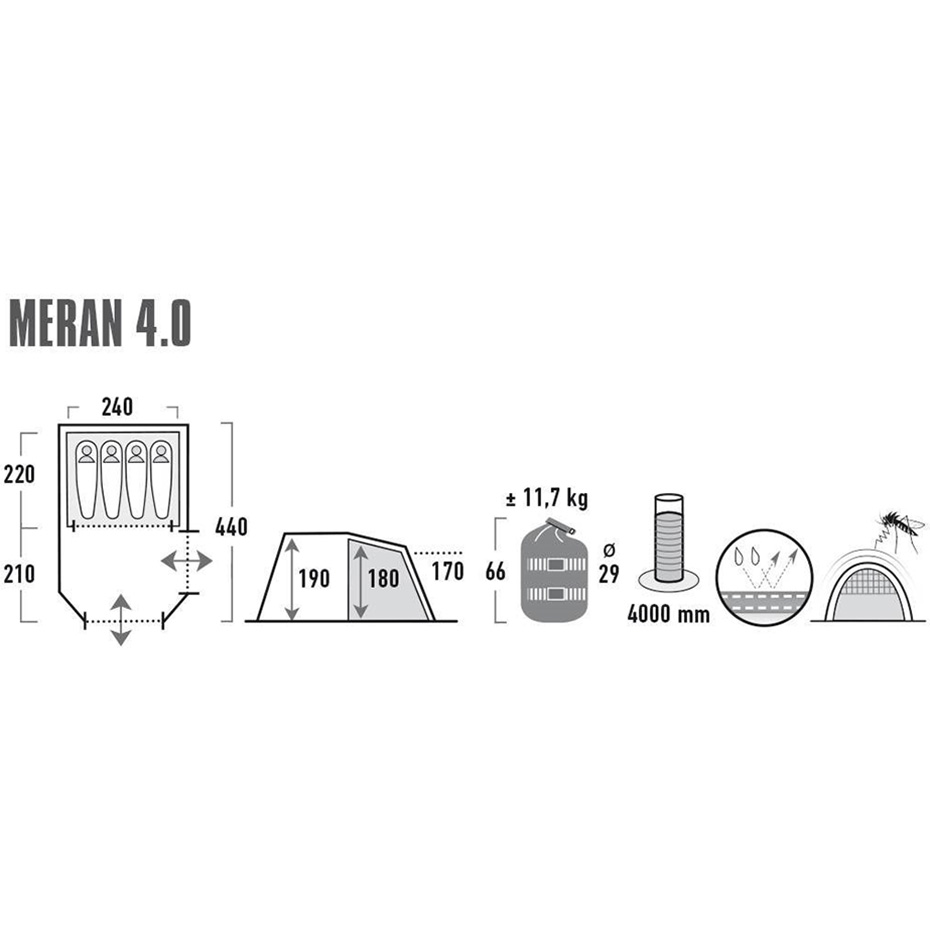 Palapinė High Peak Keturvietė