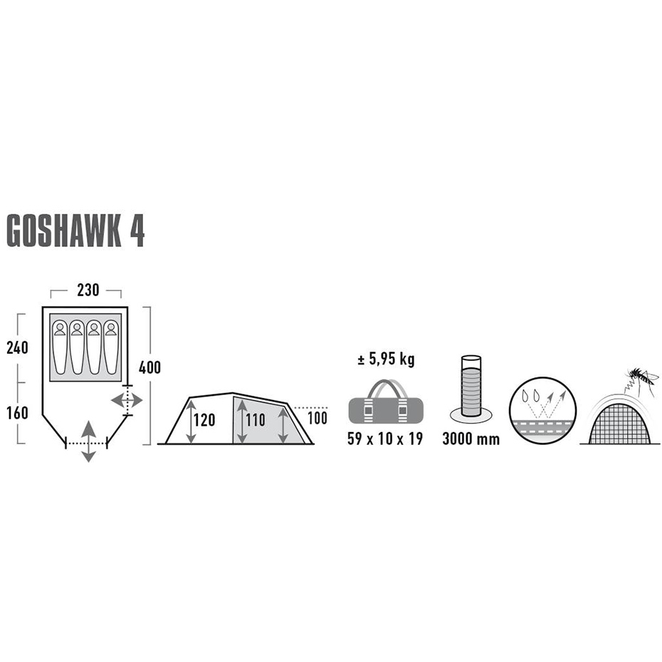 Palapinė High Peak Keturvietė