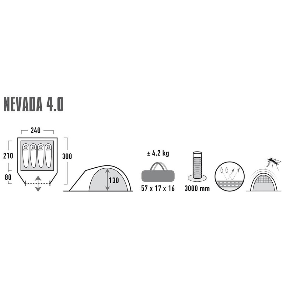 Palapinė High Peak Keturvietė