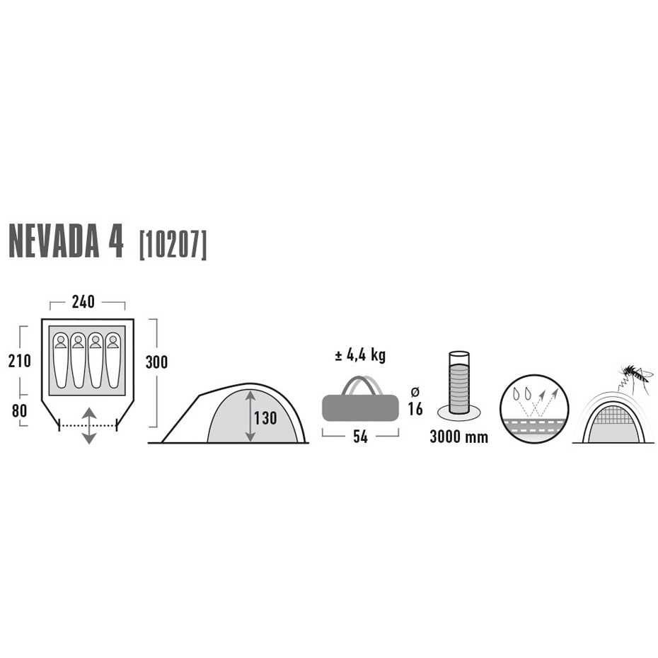 Palapinė High Peak Keturvietė