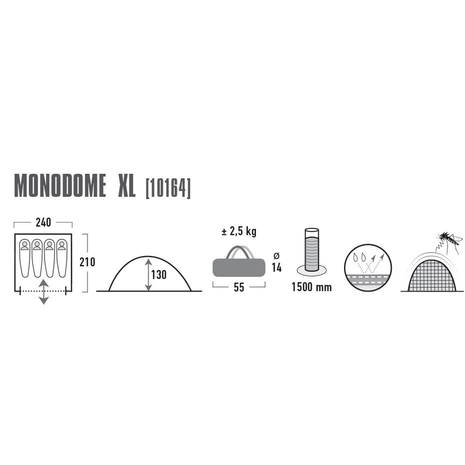 Palapinė High Peak Keturvietė