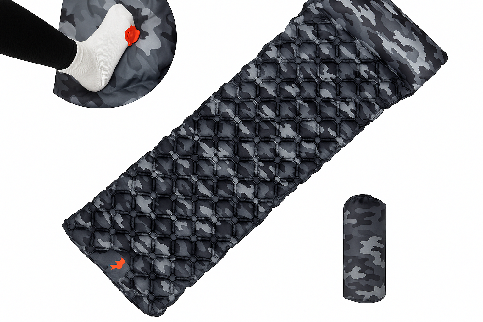 Kilimėlis - čiužinys pripučiamas, kamufliažinis