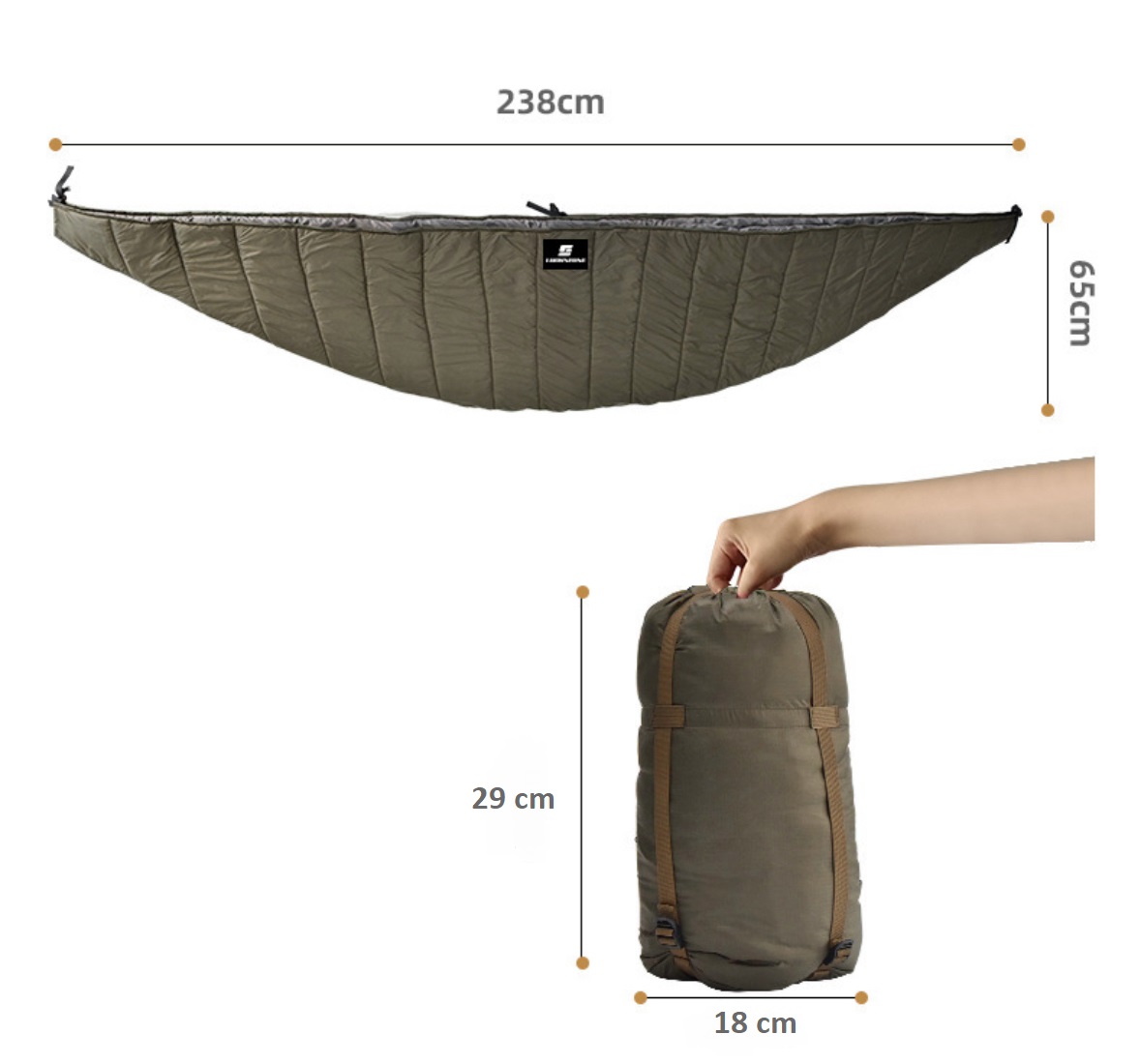 Šiltas Medvilninis Hamak Miegmaišis