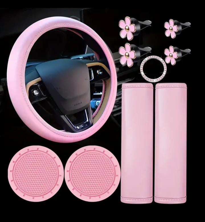 Juego de accesorios para coche en rosa