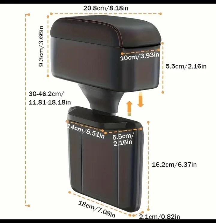 Reposabrazos ajustable para automóvil universal