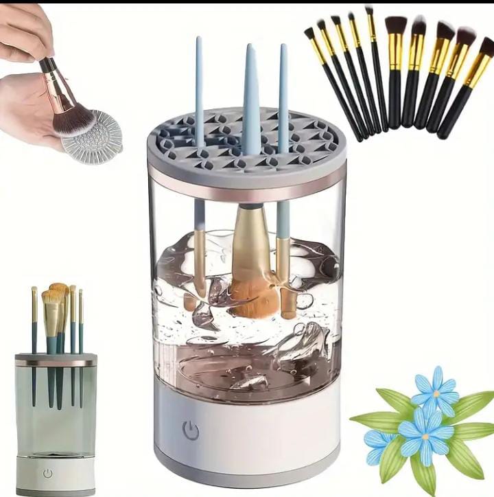 Máquina limpiadora de brochas de maquillaje