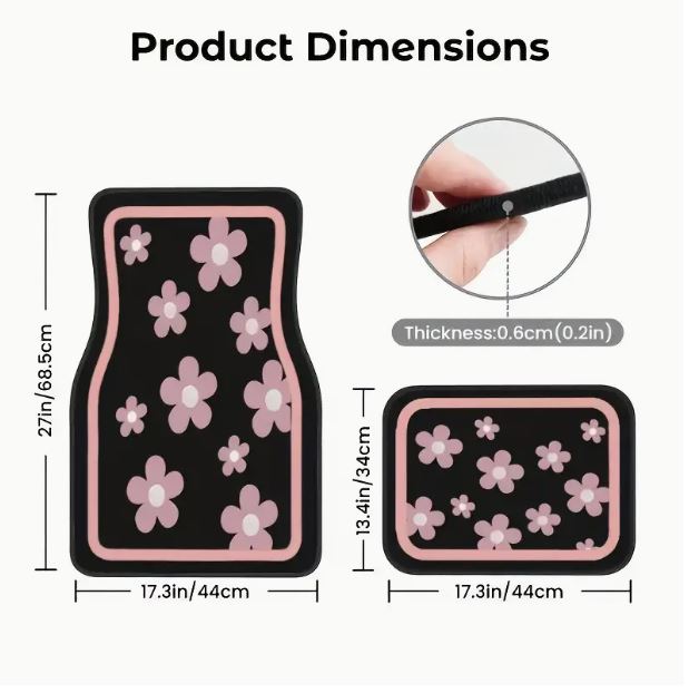Alfombrillas para coche con diseño floral