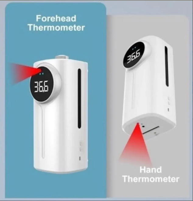 Dispensador Automático de Gel o Jabon con Termómetro 1000 ML