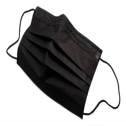 Cubrebocas negra desechable 50 Pz
