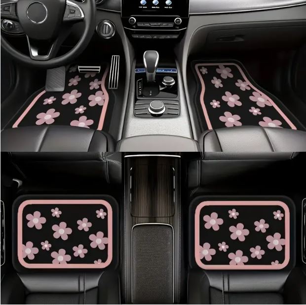 Alfombrillas para coche con diseño floral
