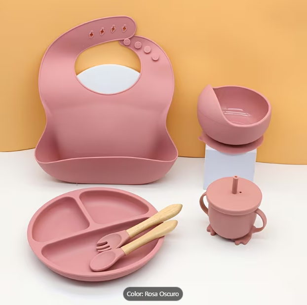 Set dealimentacion para bebé rosa