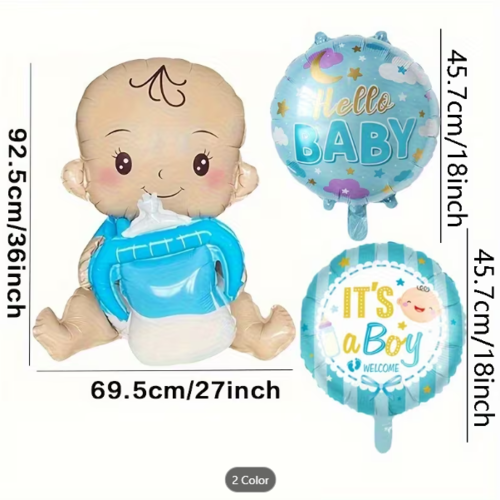 Kit de GLOBOS bebe niño y niña