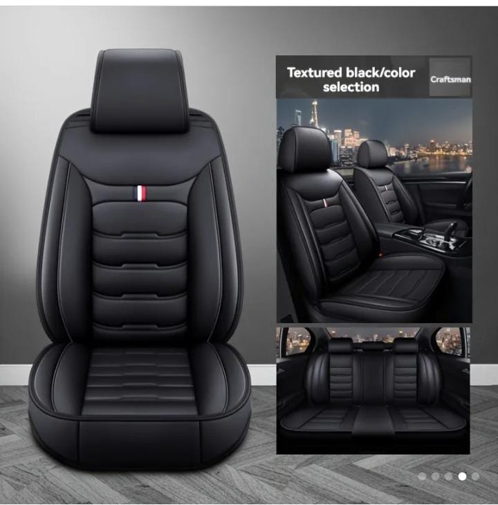 Funda de asiento de coche de cuero negro