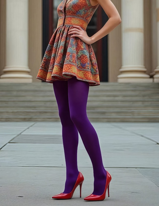 Pantimedias moradas Talla Única