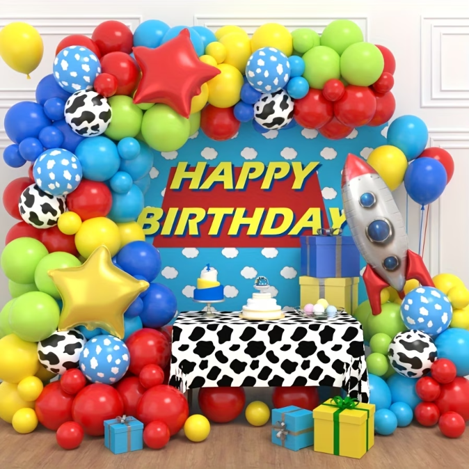 134 PIEZAS Set Decorativo Cumpleaños Toy