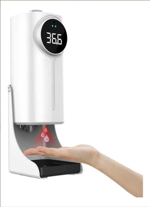 Dispensador Automático de Gel o Jabon con Termómetro 1000 ML
