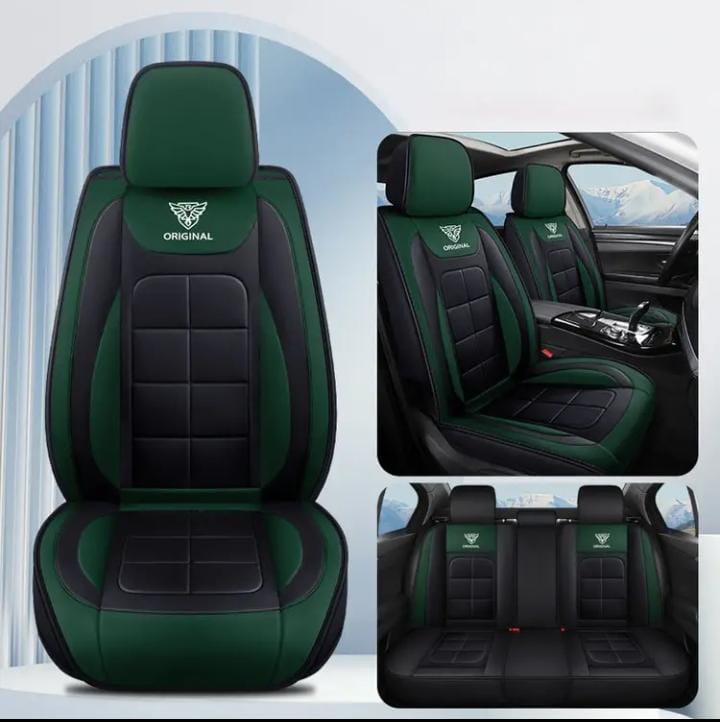 Fundas de asiento para auto Verde vinipiel para 5 asientos