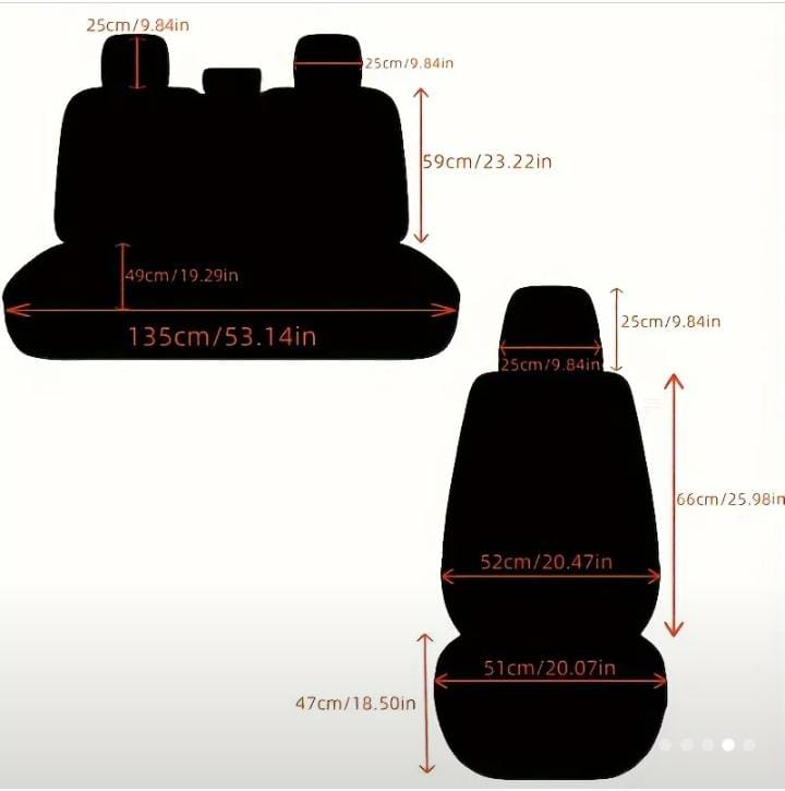 Funda de asiento de coche de cuero negro