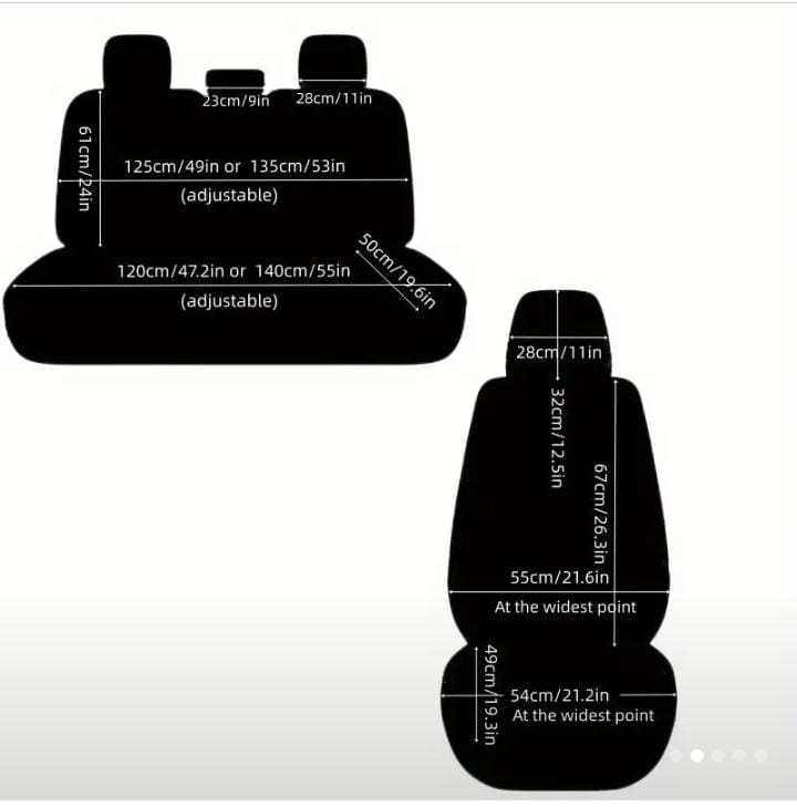 Fundas universales para 5 asientos de coche