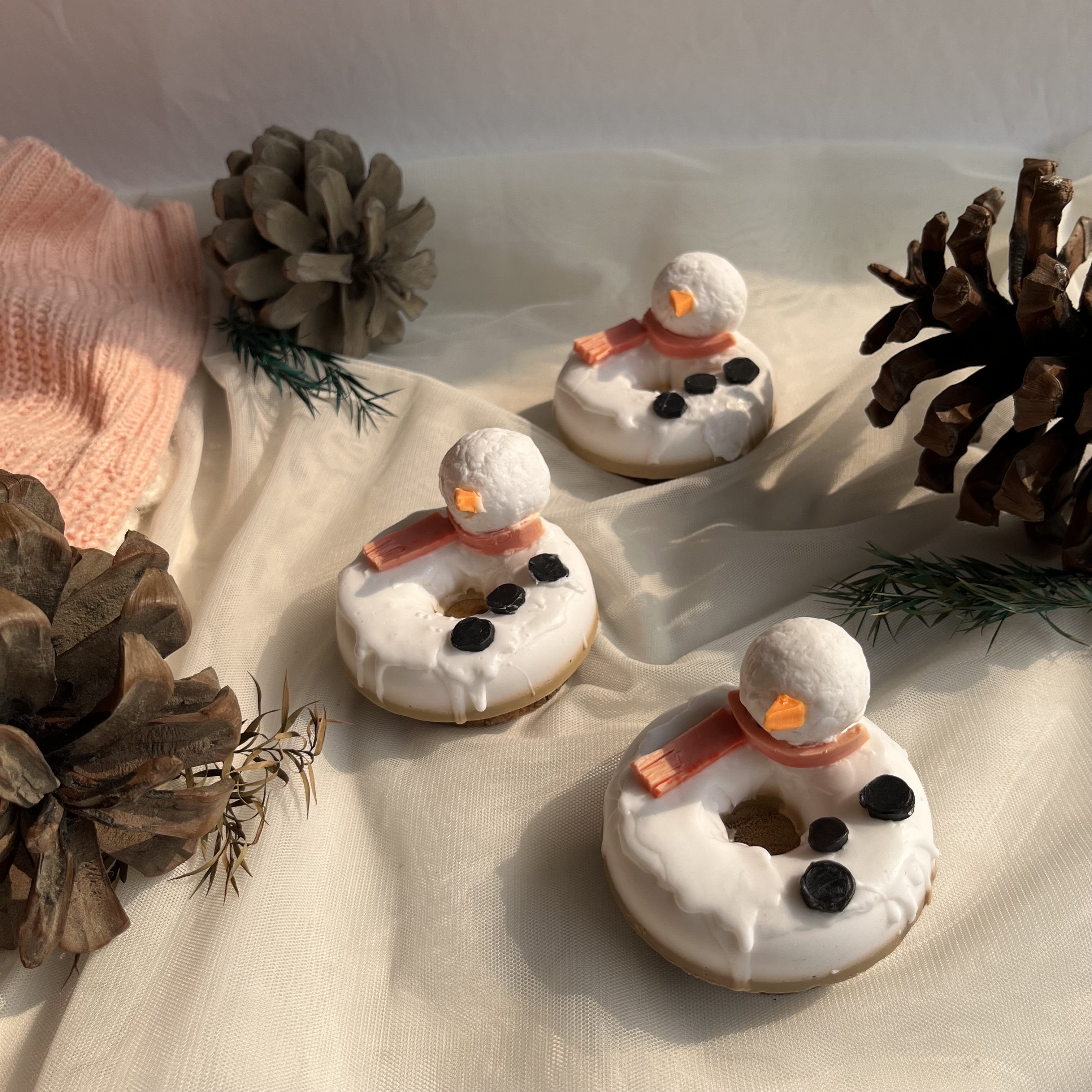  Snowman Donut Soap