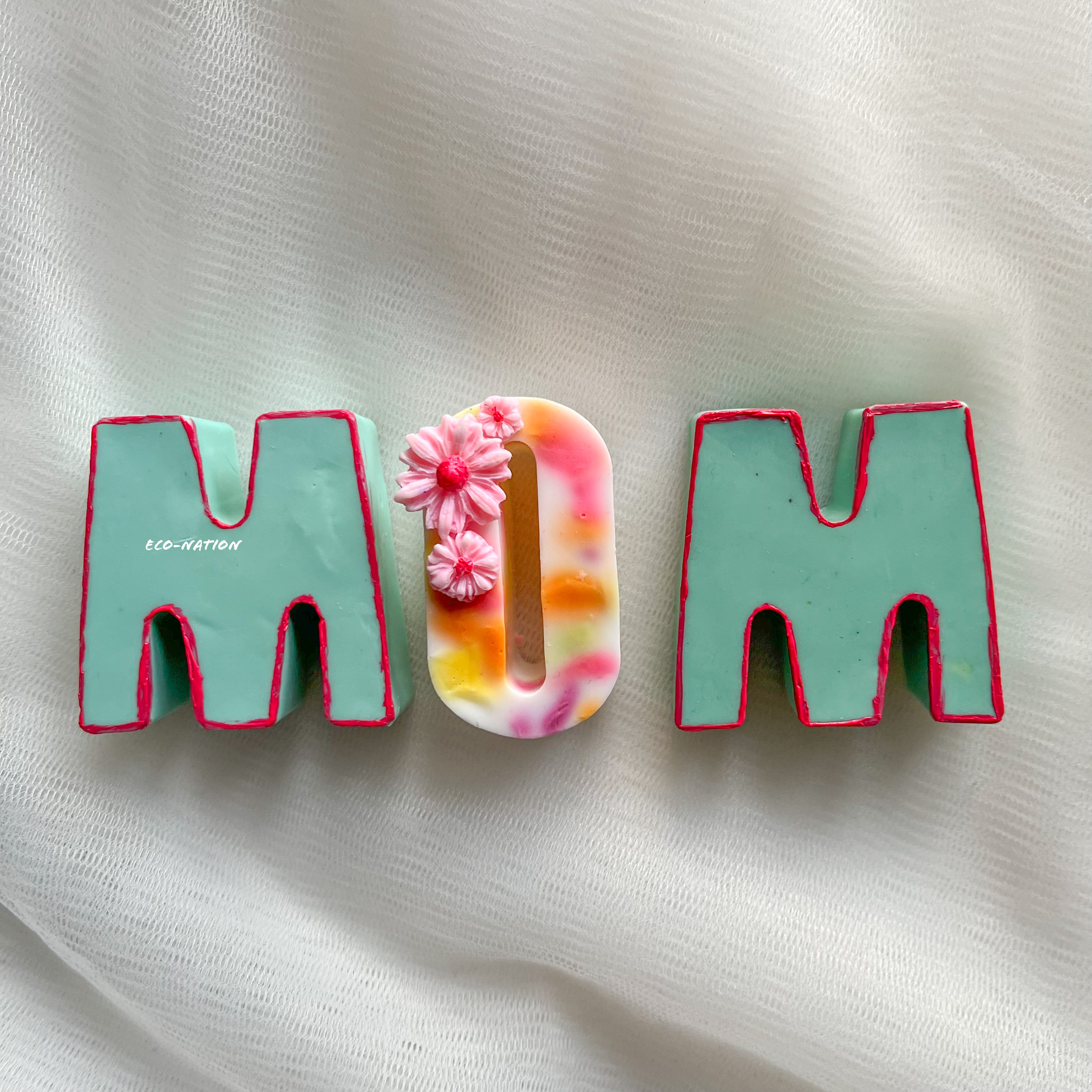 Decorative 'MOM' Letters