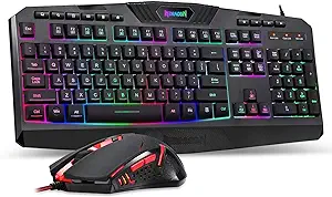 S101 Gaming Keyboard, M601 Mouse, RGB Backlit Gaming Keyboard, Programmable Backlit Gaming