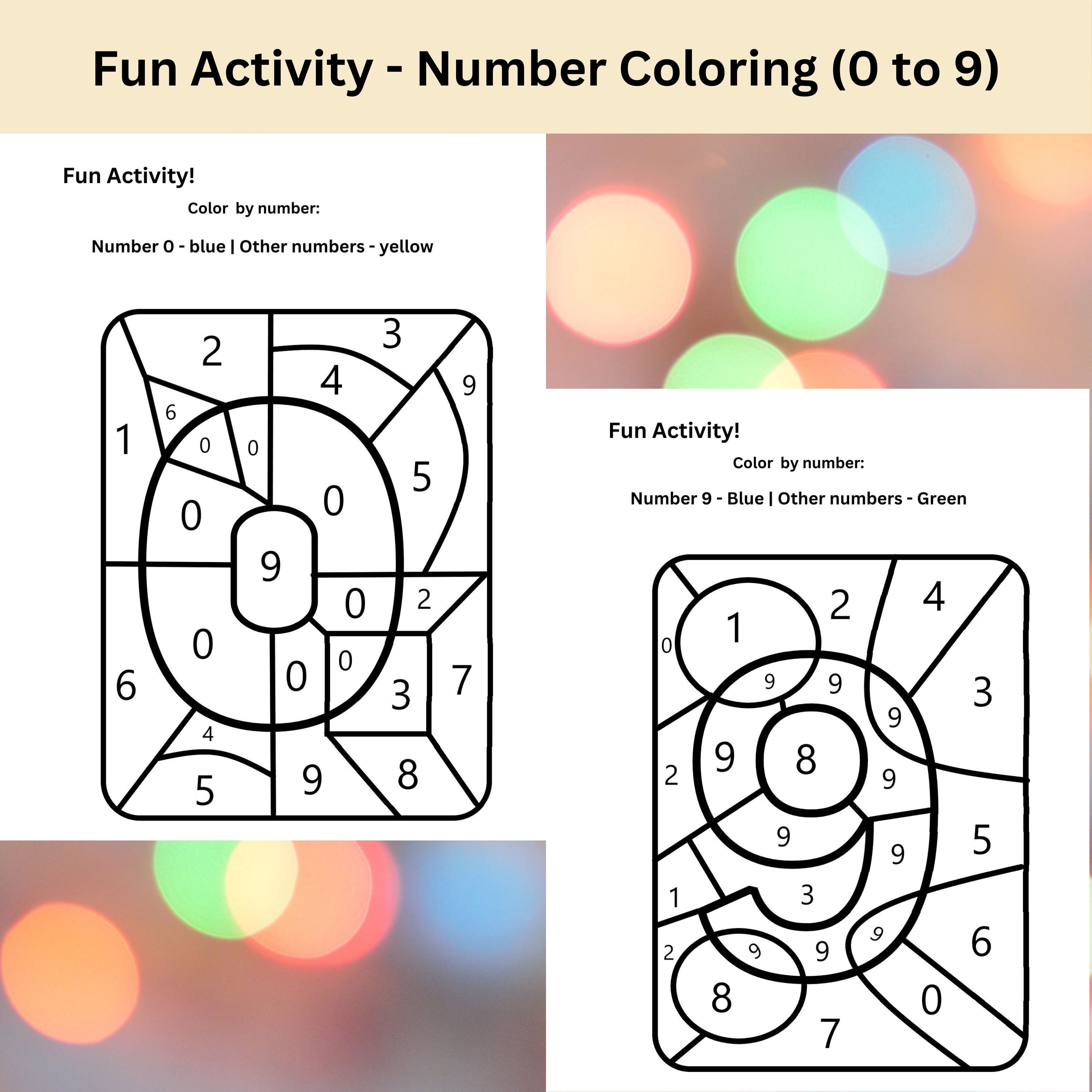Number Tracing 1 - 100 with Fun Coloring Activity