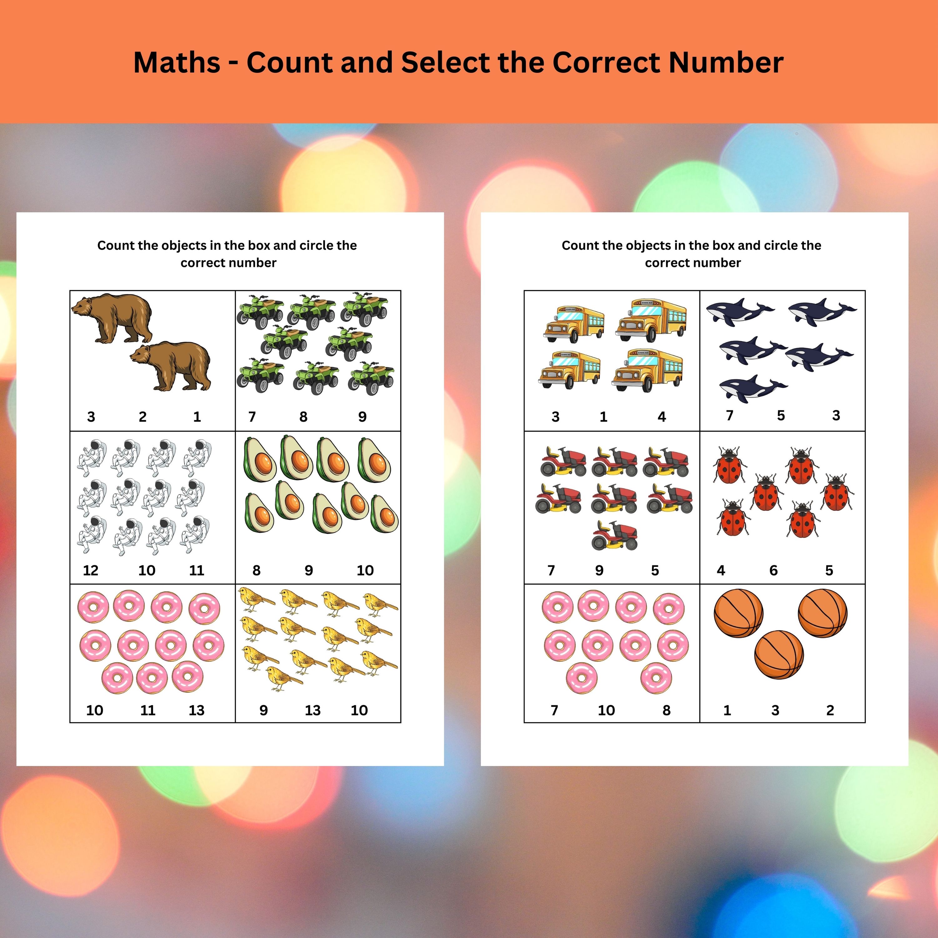 Pre-K to K-1 Math and Number Activity Workbook