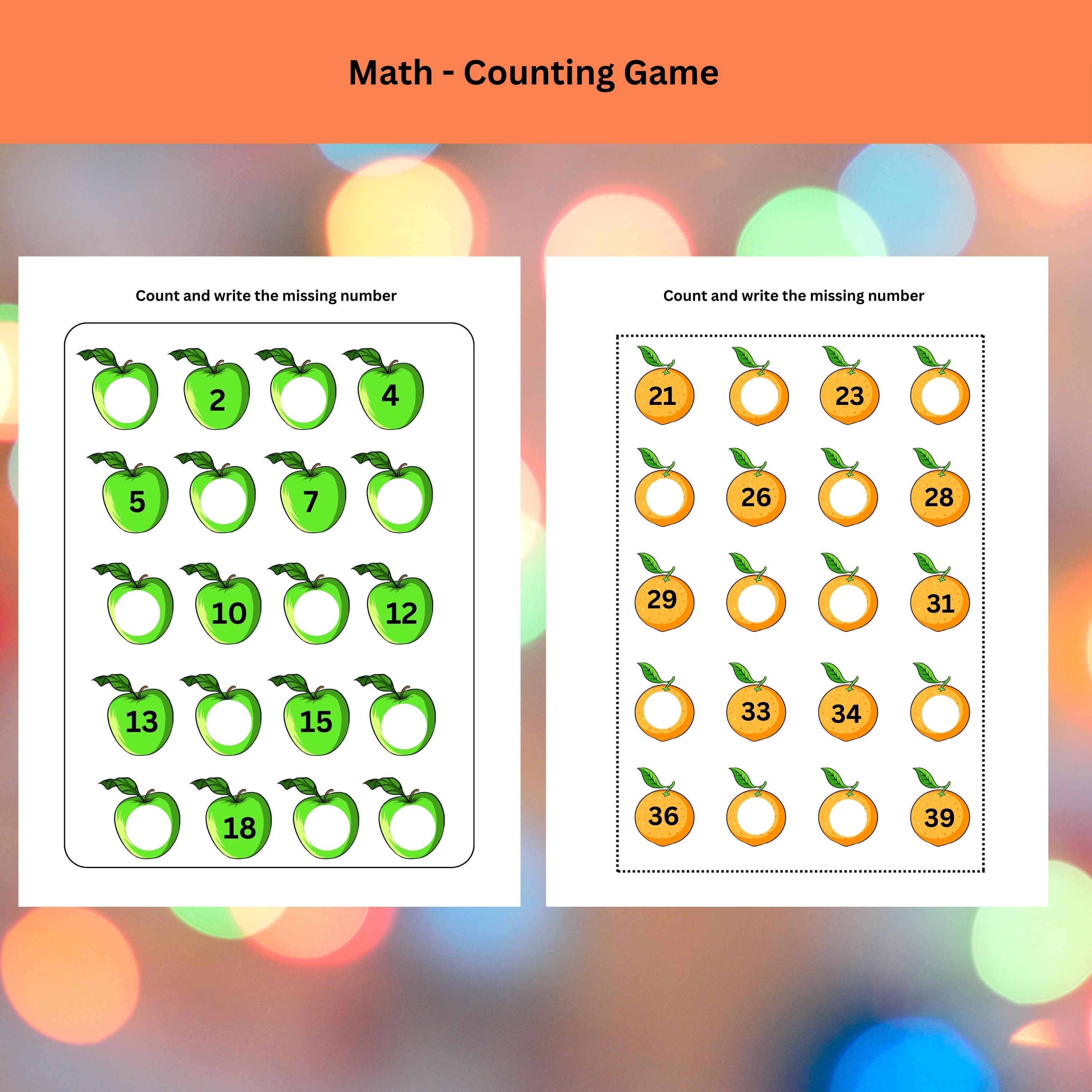 Pre-K to K-1 Math and Number Activity Workbook