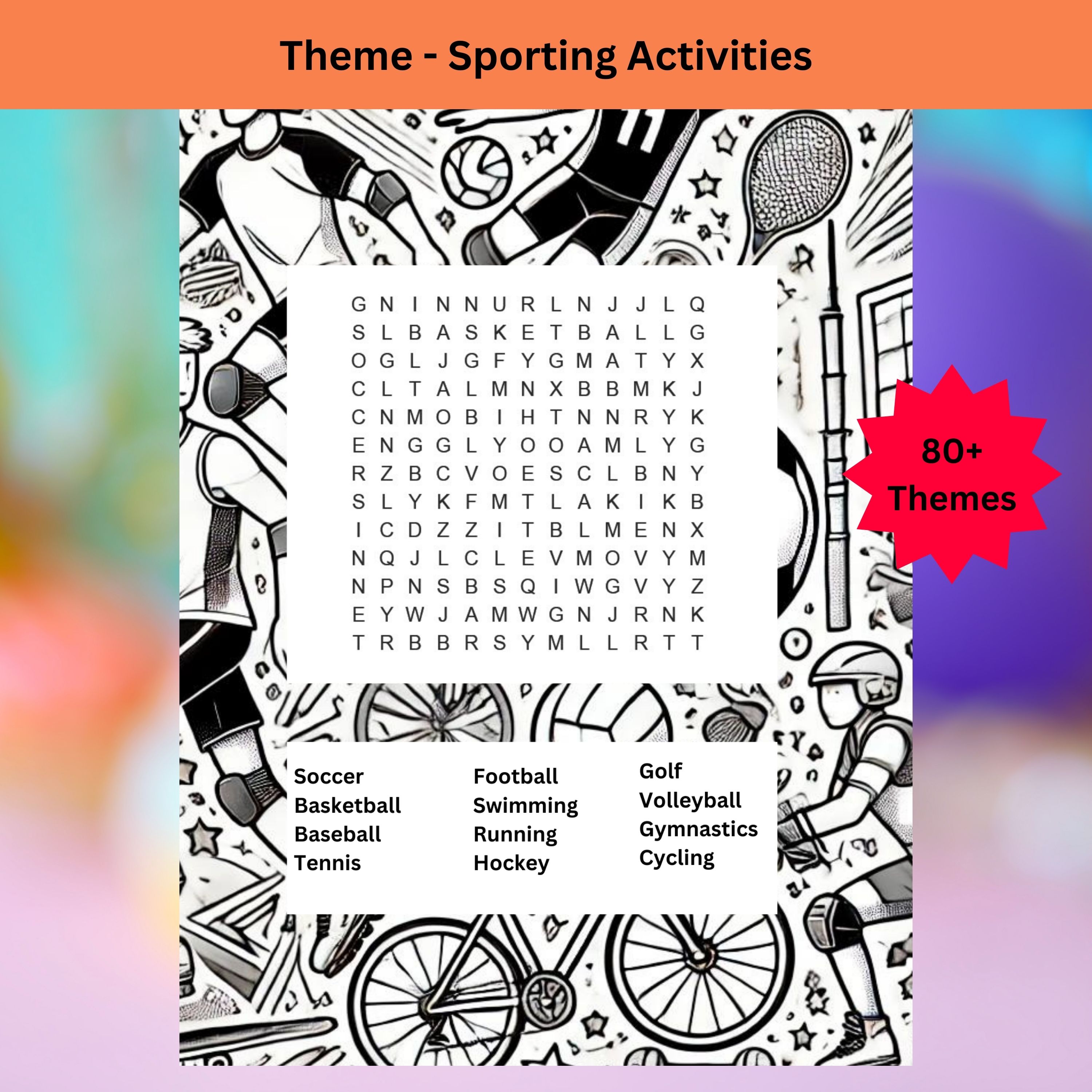 Printable | Word Search Puzzles for Kids Ages 6+, 1000+ Words