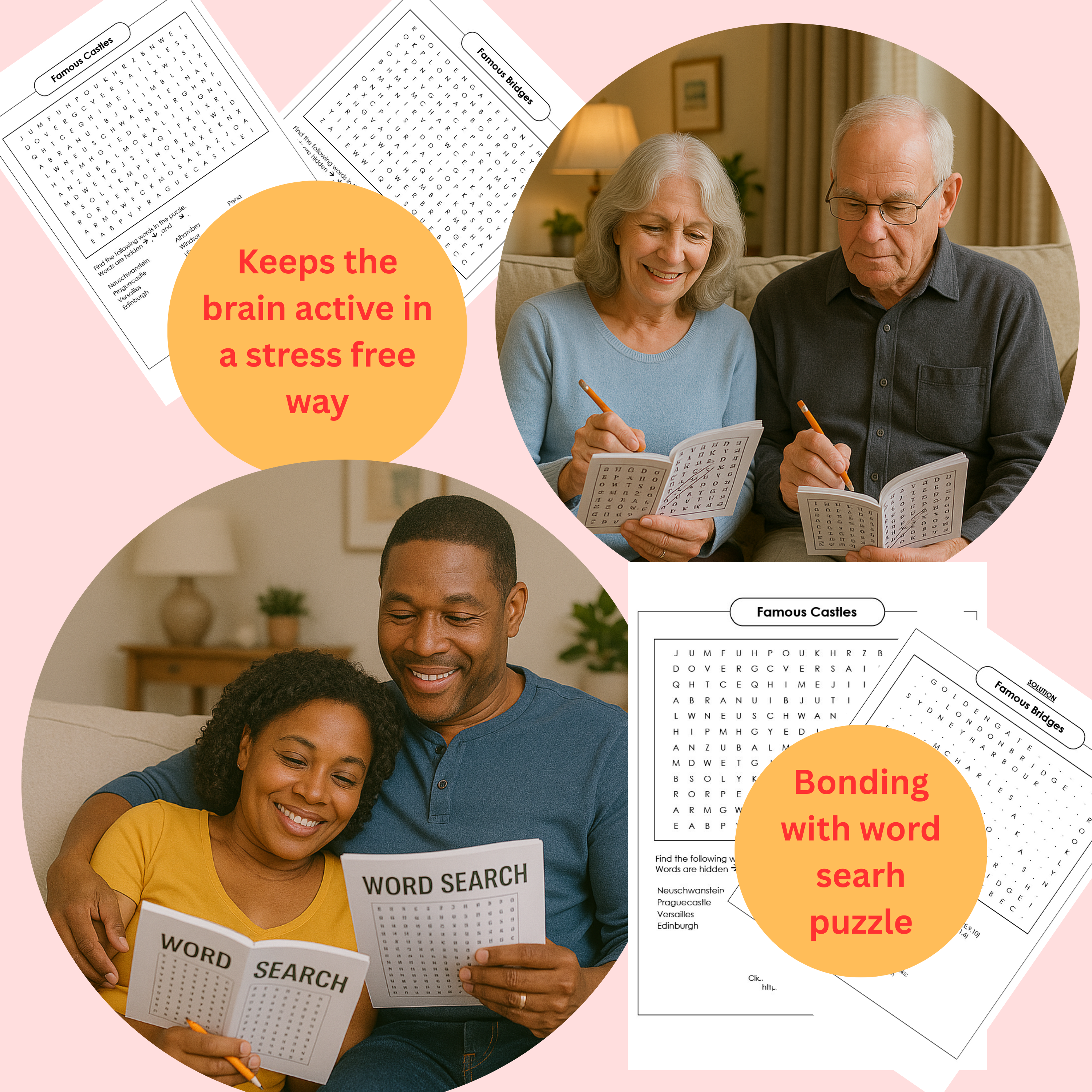 100 Page Relaxing Word Search Puzzles for Adults, Seniors & Teens